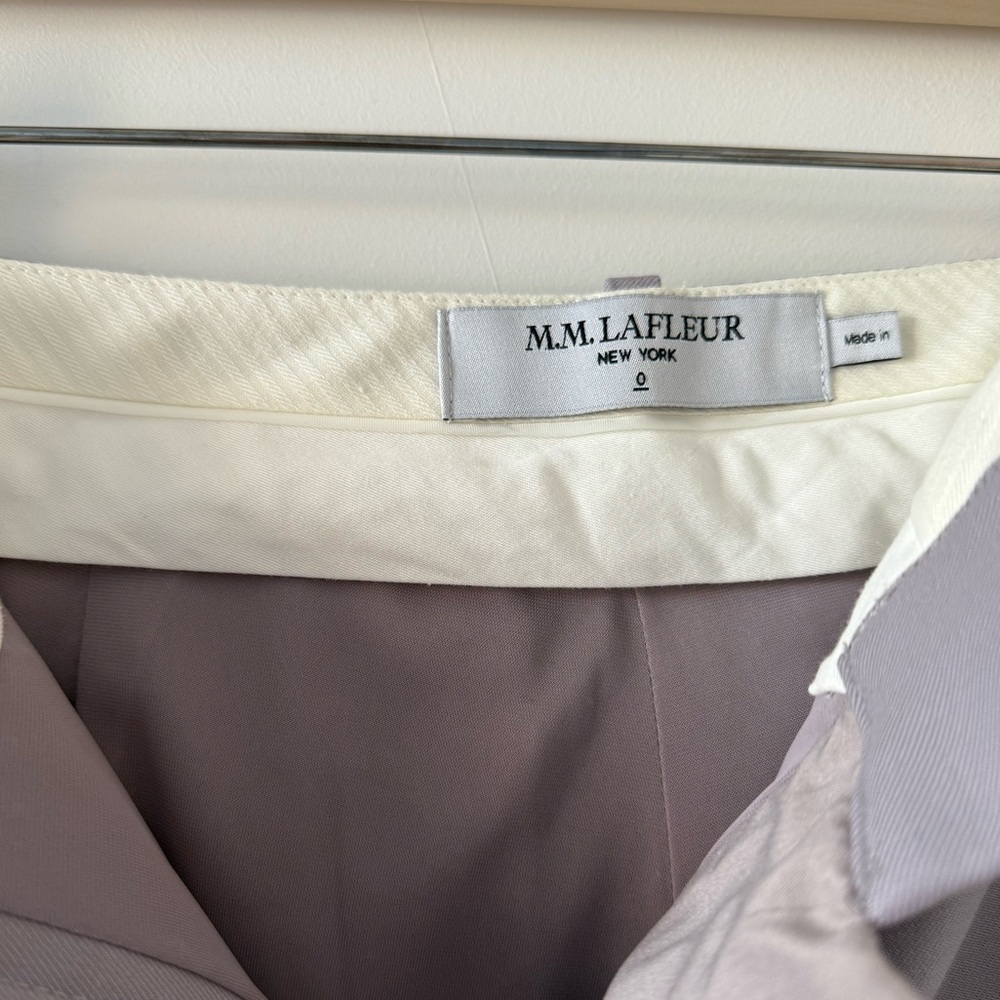 M.M. LaFleur the Horton Pants wool size 0 lilac - Picture 4 of 9